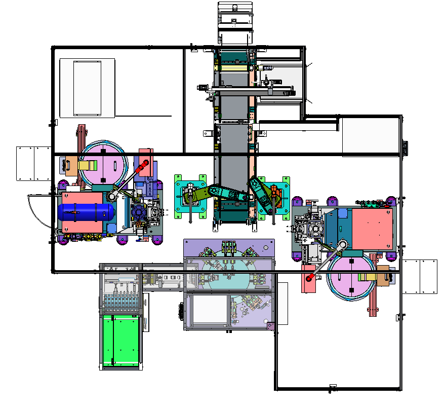 汽車氣彈簧自動(dòng)焊接流水線
