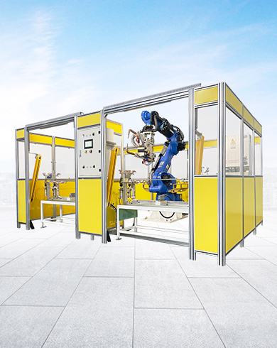 空調(diào)底板機(jī)器人點焊工作站