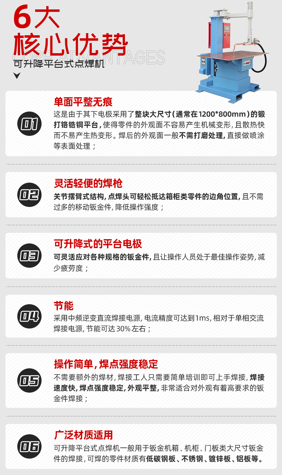 可升降平臺式點焊機詳情核心優(yōu)勢