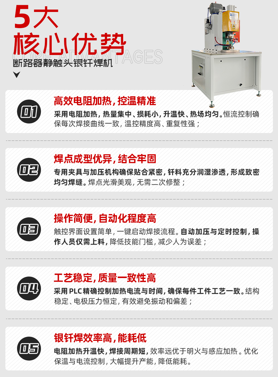 斷路器靜觸頭銀釬焊機(jī)詳情核心優(yōu)勢